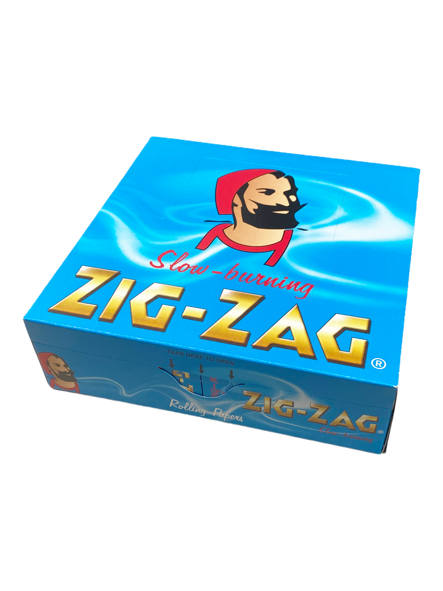 Zig Zag Blaue Rolling Papers – Standard Größe, Langsam Brennend, 3 Heftchen
