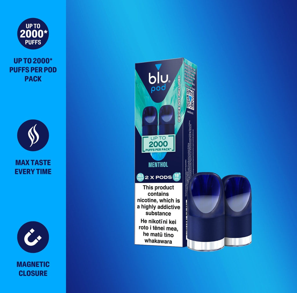 BLU BAR Replacement Pod -  Menthol (2 Pods) in CigExpress NZ