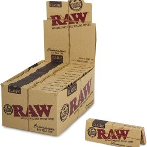 RAW Rolling Papers King Size Slim + Tips by CigExpress NZ