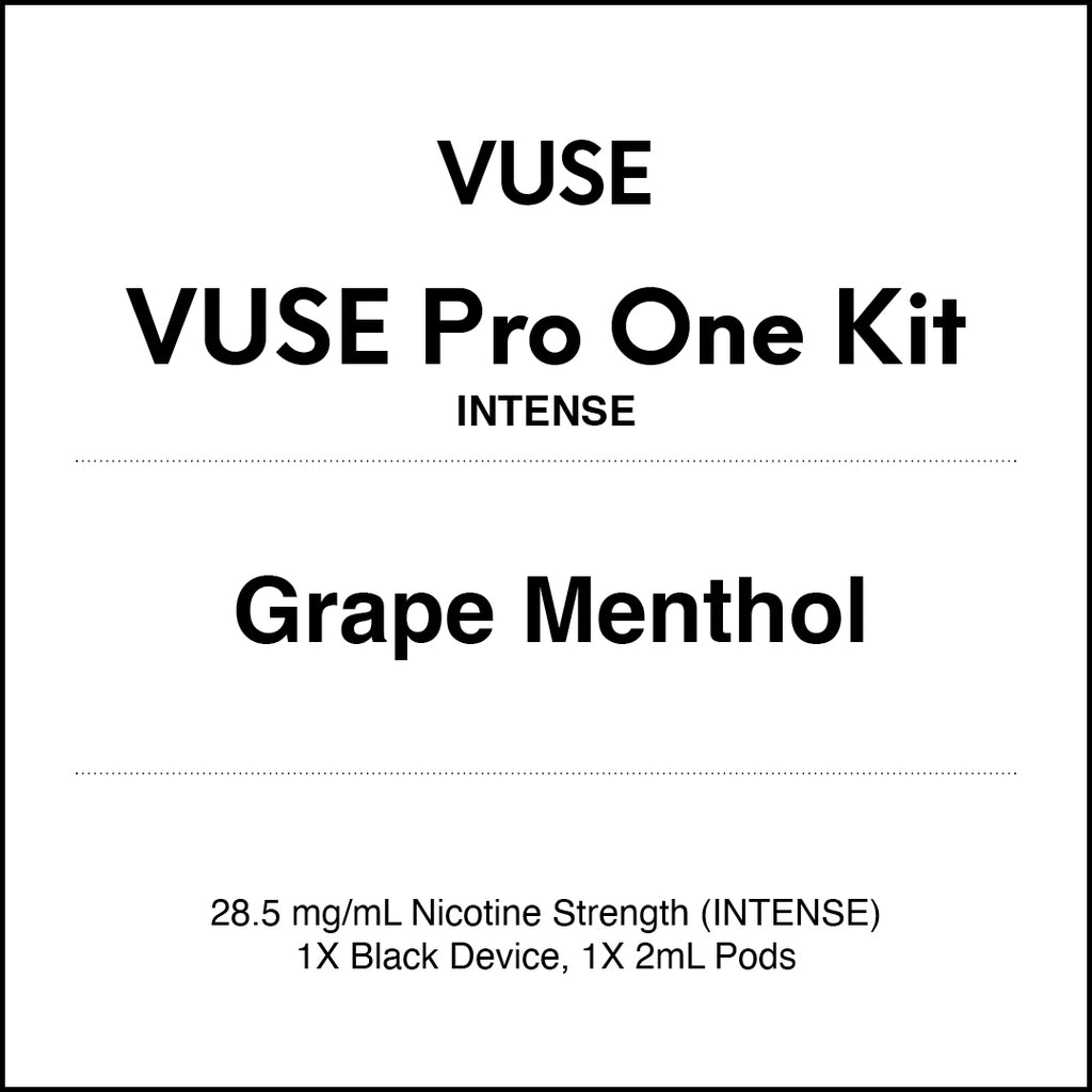 VUSE – PRO ONE PEN KIT - Grape Menthol - Intense