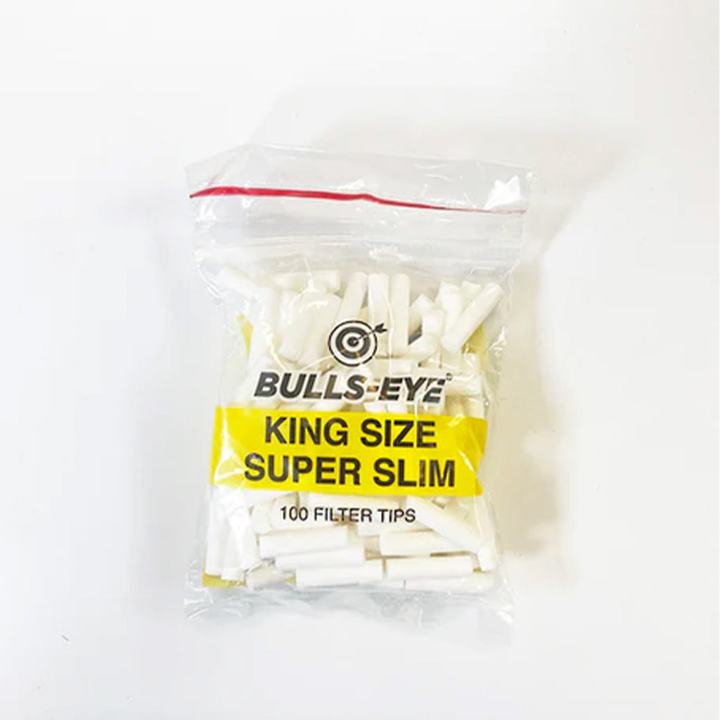 Bulls-Eye King Size Super Slim Yellow Filter Tips from CigExpress NZ